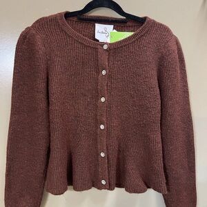 Sam Edelman NEW brown long sleeve cardigan